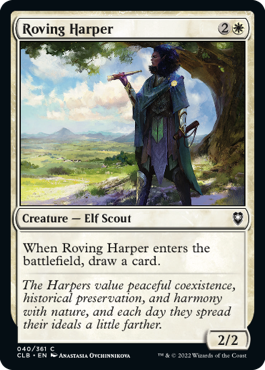 [040]【EN】【FOIL】さまようハーパー/Roving Harper【CLB】[C][白]