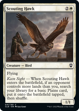[041]【EN】偵察の鷹/Scouting Hawk【CLB】[C][白]