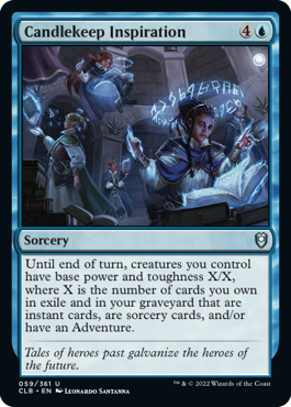 [059]【EN】【FOIL】キャンドルキープのひらめき/Candlekeep Inspiration【CLB】[U][青]