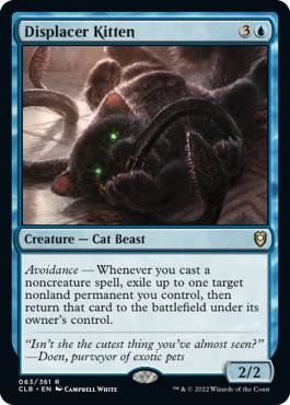 [063]【EN】【FOIL】ディスプレイサーの仔猫/Displacer Kitten【CLB】[R][青]