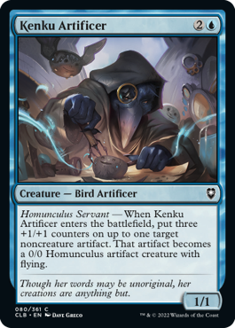 [080]【EN】【FOIL】ケンクのアーティフィサー/Kenku Artificer【CLB】[C][青]