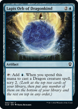 [082]【EN】【FOIL】ラピス・オーブ・オヴ・ドラゴンカインド/Lapis Orb of Dragonkind【CLB】[C][青]
