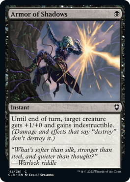 [112]【EN】【FOIL】影の鎧/Armor of Shadows【CLB】[C][黒]
