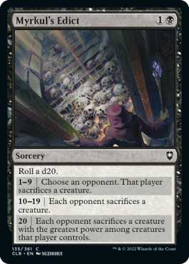 [135]【EN】【FOIL】マークールの布告/Myrkul's Edict【CLB】[C][黒]