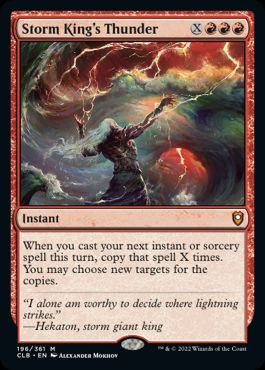 [196]【EN】【FOIL】嵐の王の雷/Storm King's Thunder【CLB】[M][赤]