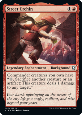 [197]【EN】【FOIL】街路の浮浪児/Street Urchin【CLB】[U][赤]