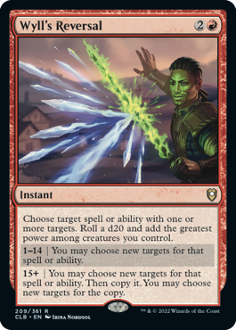 [209]【EN】【FOIL】ワイルの逆転/Wyll's Reversal【CLB】[R][赤]