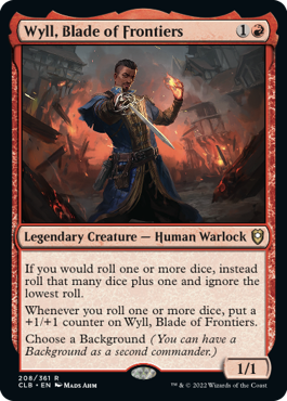 [208]【EN】【FOIL】辺境の刃、ワイル/Wyll, Blade of Frontiers【CLB】[R][赤]