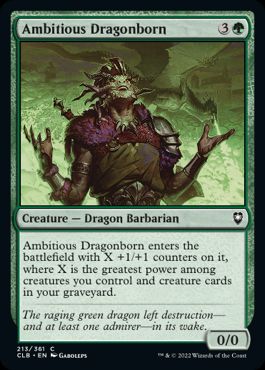 [213]【EN】【FOIL】ドラゴンボーンの野心家/Ambitious Dragonborn【CLB】[C][緑]