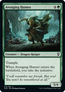 [215]【EN】【FOIL】復讐する狩人/Avenging Hunter【CLB】[C][緑]