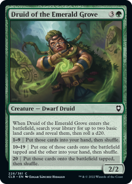 [226]【EN】エメラルド木立のドルイド/Druid of the Emerald Grove【CLB】[C][緑]
