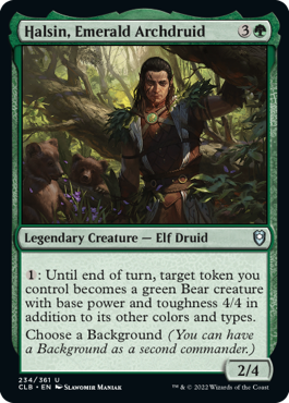 [234]【EN】【FOIL】エメラルドの大ドルイド、ハルシン/Halsin, Emerald Archdruid【CLB】[U][緑]