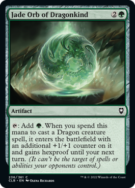 [236]【EN】【FOIL】ジェイド・オーブ・オヴ・ドラゴンカインド/Jade Orb of Dragonkind【CLB】[C][緑]