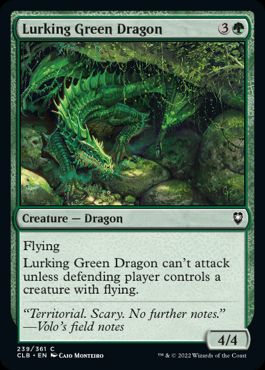 [239]【EN】【FOIL】隠れ潜むグリーン・ドラゴン/Lurking Green Dragon【CLB】[C][緑]