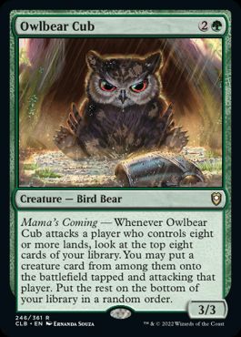 [246]【EN】【FOIL】アウルベアの仔/Owlbear Cub【CLB】[R][緑]