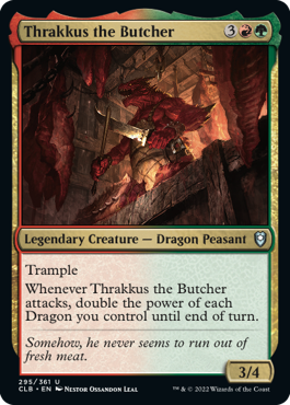 [295]【EN】解体屋、スラッカス/Thrakkus the Butcher【CLB】[U][多色]