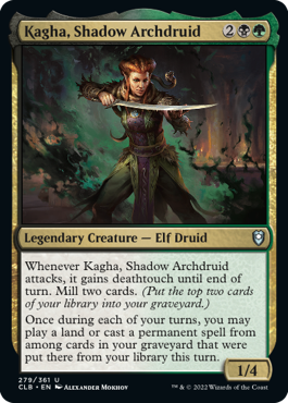 [279]【EN】【FOIL】影の大ドルイド、カガ/Kagha, Shadow Archdruid【CLB】[U][多色]