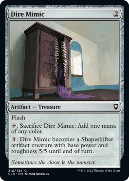 [310]【EN】【FOIL】不吉なミミック/Dire Mimic【CLB】[C][茶]