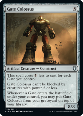 [315]【EN】【FOIL】門の巨像/Gate Colossus【CLB】[U][茶]