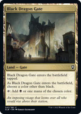 [347]【EN】【FOIL】黒竜門/Black Dragon Gate【CLB】[C][土地]