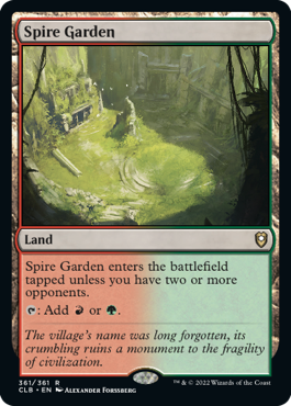 [361]【EN】【FOIL】尖塔の庭/Spire Garden【CLB】[R][土地]