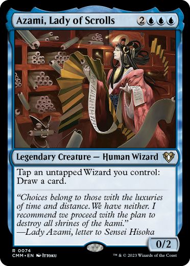 [074]【EN】巻物の君、あざみ/Azami, Lady of Scrolls【CMM】[R][青]