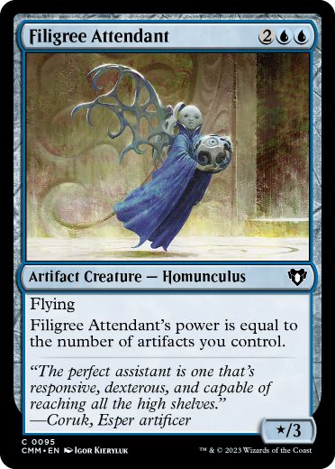 [095]【EN】金線の従者/Filigree Attendant【CMM】[C][青]