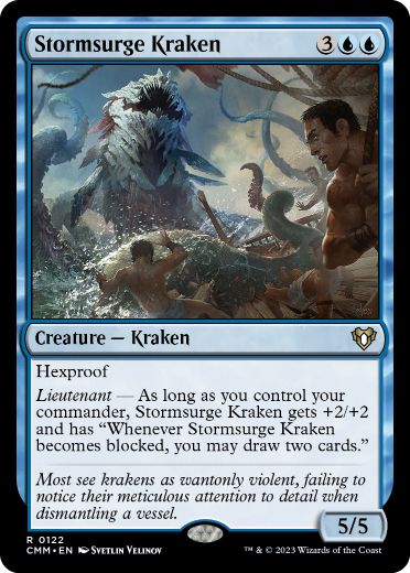 [122]【EN】うねり嵐のクラーケン/Stormsurge Kraken【CMM】[R][青]