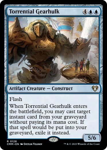 [128]【EN】奔流の機械巨人/Torrential Gearhulk【CMM】[R][青]