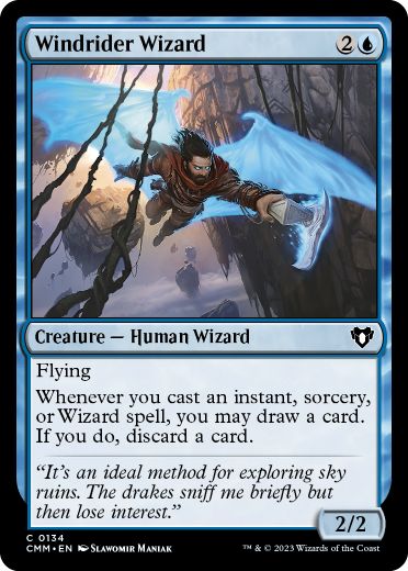[134]【EN】風乗りの魔術師/Windrider Wizard【CMM】[C][青]