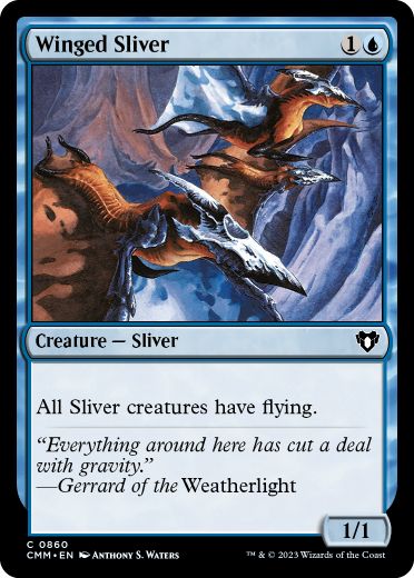 [860]【EN】有翼スリヴァー/Winged Sliver【CMM】[C][青]