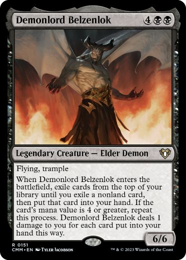 [151]【EN】悪魔王ベルゼンロック/Demonlord Belzenlok【CMM】[R][黒]