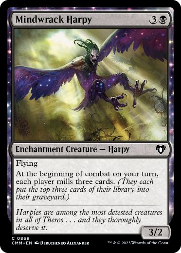 [869]【EN】精神潰しのハーピー/Mindwrack Harpy【CMM】[C][黒]