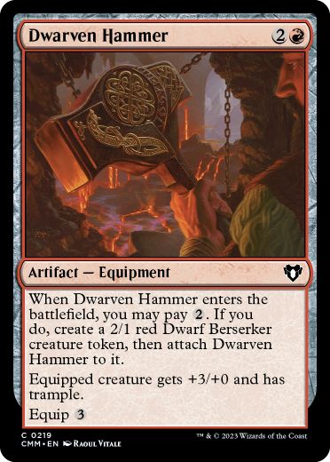 [219]【EN】ドワーフの鎚/Dwarven Hammer【CMM】[C][赤]