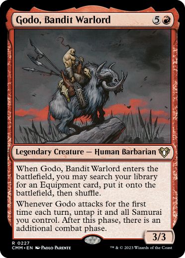 [227]【EN】山賊の頭、伍堂/Godo, Bandit Warlord【CMM】[R][赤]