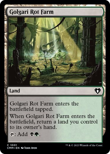 [1001]【EN】ゴルガリの腐敗農場/Golgari Rot Farm【CMM】[C][土地]
