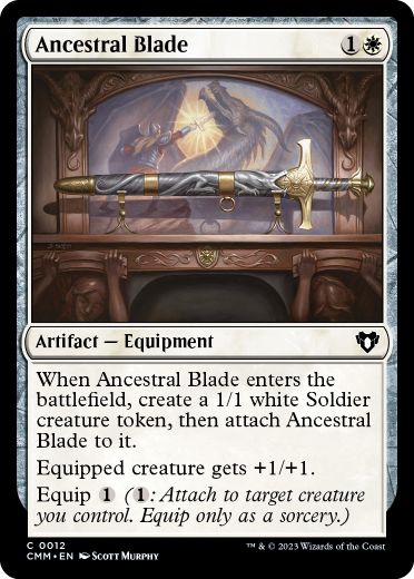 [012]【EN】【FOIL】祖先の刃/Ancestral Blade【CMM】[C][白]