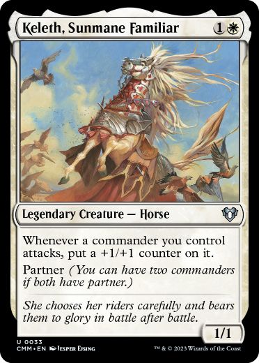 [033]【EN】【FOIL】陽光たてがみの使い魔、ケレス/Keleth, Sunmane Familiar【CMM】[U][白]