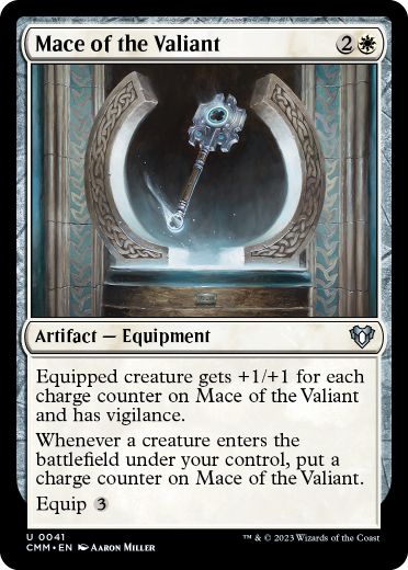 [041]【EN】【FOIL】勇敢な者の鎚鉾/Mace of the Valiant【CMM】[U][白]