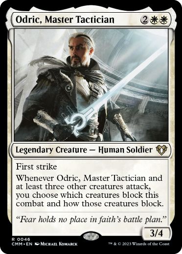 [046]【EN】【FOIL】熟練の戦術家、オドリック/Odric, Master Tactician【CMM】[R][白]