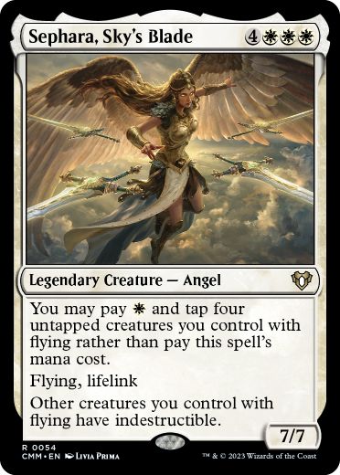 [054]【EN】【FOIL】天空の刃、セファラ/Sephara, Sky's Blade【CMM】[R][白]