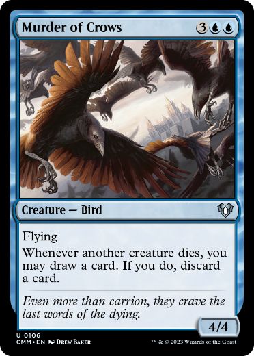 [106]【EN】【FOIL】カラスの群れ/Murder of Crows【CMM】[U][青]
