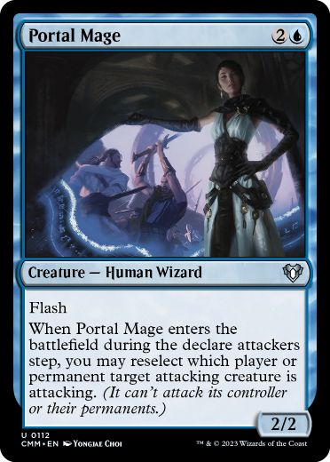 [112]【EN】【FOIL】門の魔道士/Portal Mage【CMM】[U][青]