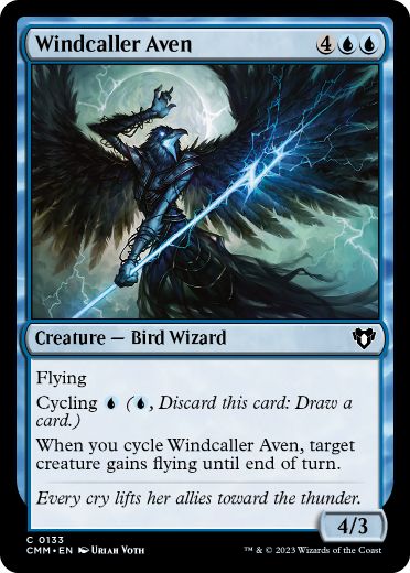[133]【EN】【FOIL】風呼びのエイヴン/Windcaller Aven【CMM】[C][青]