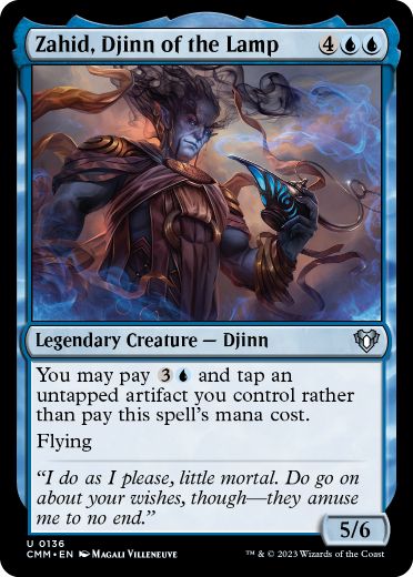 [136]【EN】【FOIL】ランプのジン、ザヒード/Zahid, Djinn of the Lamp【CMM】[U][青]