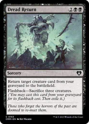 [153]【EN】【FOIL】戦慄の復活/Dread Return【CMM】[C][黒]