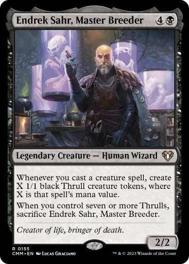 [155]【EN】【FOIL】練達の育種師、エンドレク・サール/Endrek Sahr, Master Breeder【CMM】[R][黒]