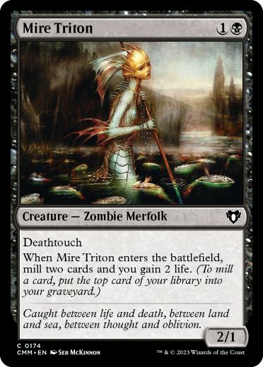 [174]【EN】【FOIL】ぬかるみのトリトン/Mire Triton【CMM】[C][黒]