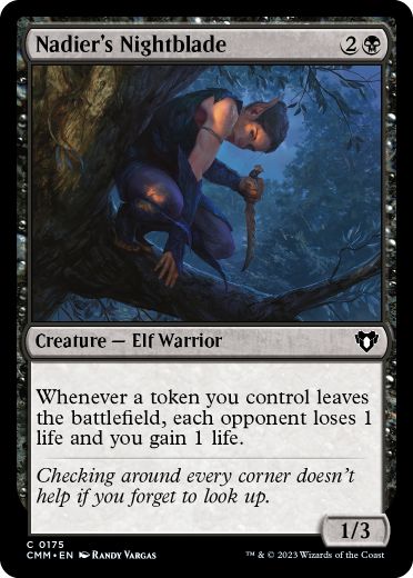 [175]【EN】【FOIL】ネイディアの夜刃/Nadier's Nightblade【CMM】[C][黒]