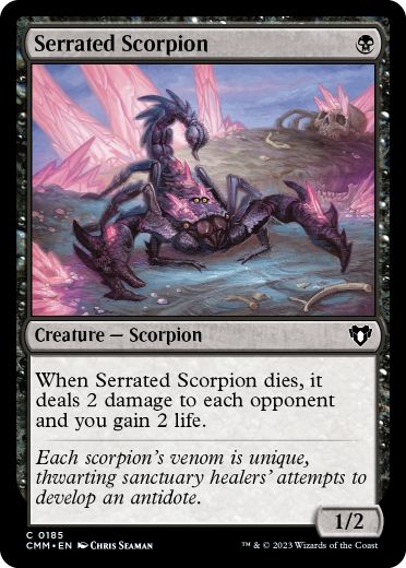 [185]【EN】【FOIL】鋸刃蠍/Serrated Scorpion【CMM】[C][黒]